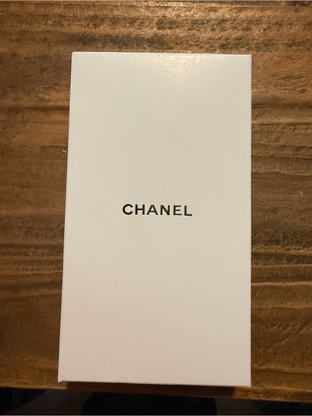 CHANEL White and Black Branded Phone Accessory Box